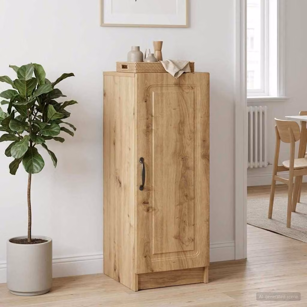 Credenza in stile rustico vidaXL in legno e metallo, colore marrone, L: 33 cm, P: 34,5 cm, H: 87 cm