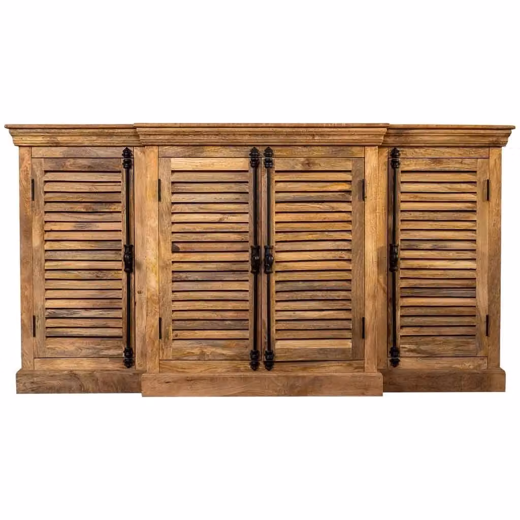 Credenza Wanderlust Deco in legno naturale marrone stile rustico L 180 x P 40 x H 95 cm – 2