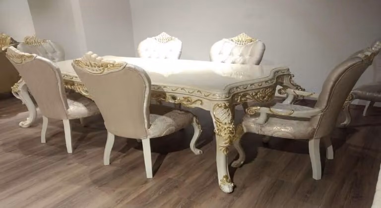 Tavolo da pranzo 6 x sedie set sala da pranzo gruppo da pranzo legno tavolo 7 pz. immediatamente