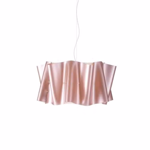 Lampadario Moderno Polilux ® Pink Metal E Metallo Cromo 5 Luci E27