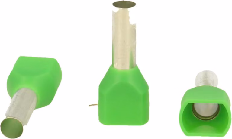 Capicorda isolati TWIN, misura N, codifica colore TM Sezione 2x 6 mm² verde - 1 pezzo