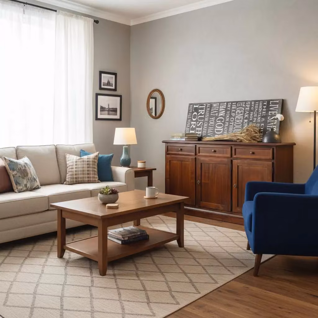Credenza Mobili 2G in legno marrone con 3 ante e 3 cassetti, Larghezza: 156 cm – 2