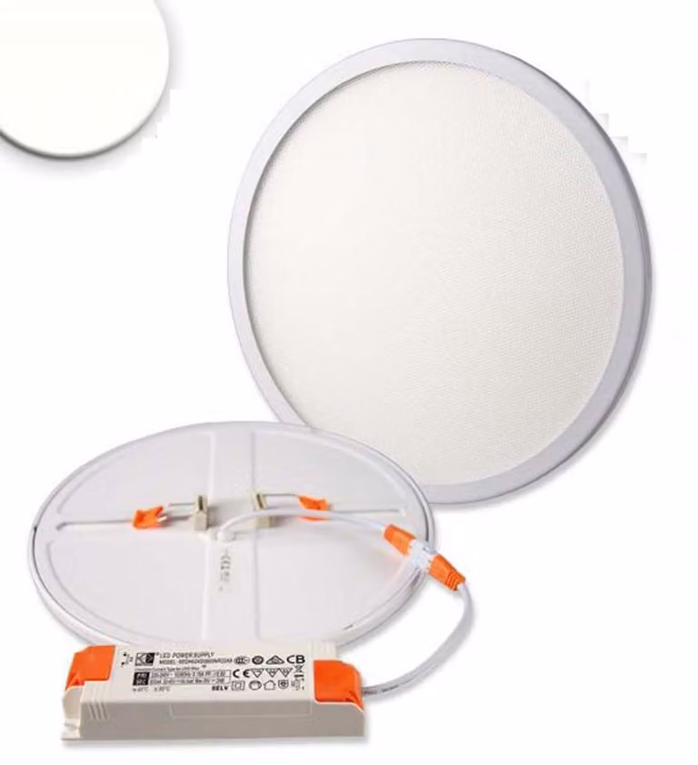 Faretto LED Flex 23W, prismatico, 120°, foro 50-210 mm, bianco neutro, dimmerabile