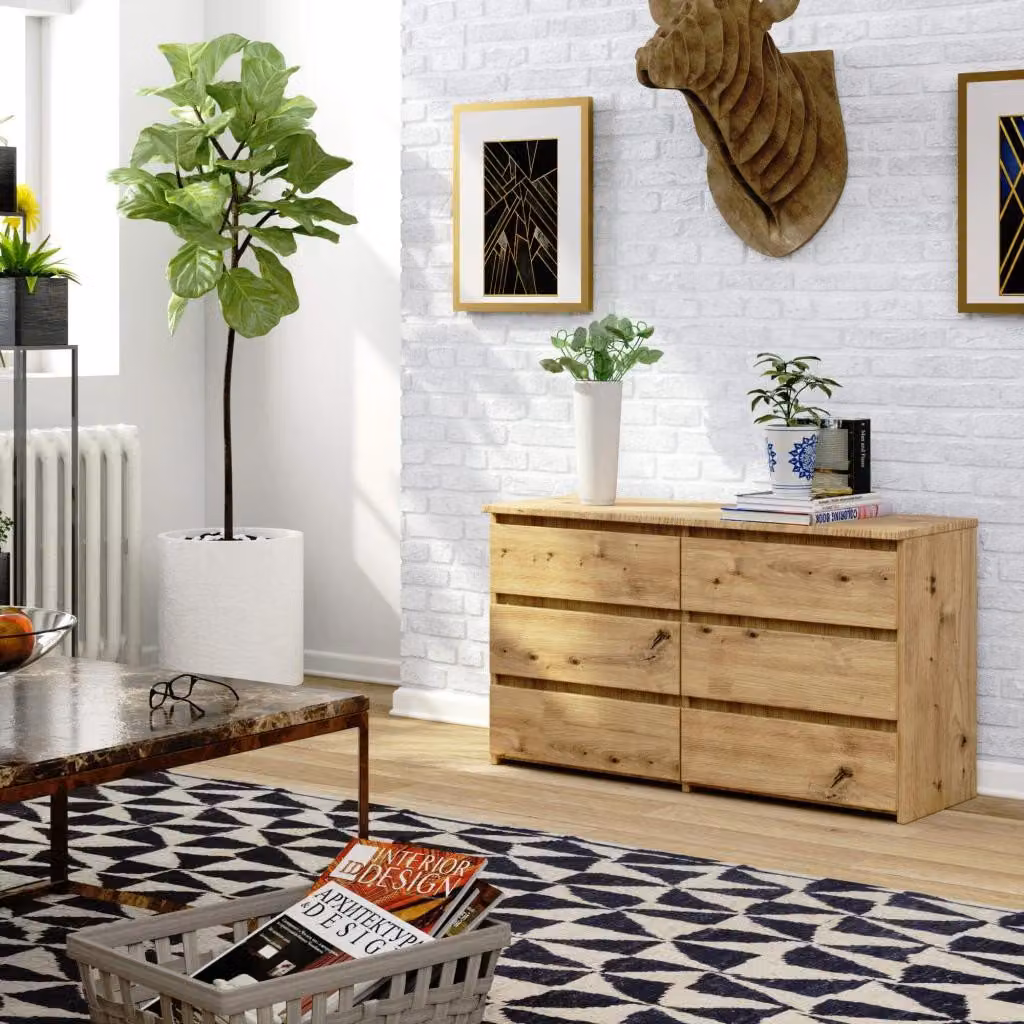 Comò stretto VALESTRA - rovere artisan