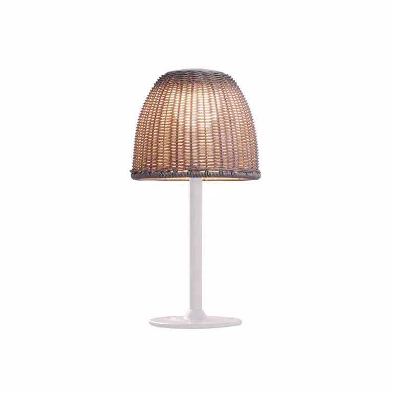 Bover Lampioncino LED Atticus, altezza 40 cm, bianco naturale/beige dimmerabile, Crema / Ambra, Alluminio, Design, Lampada LED da esterni