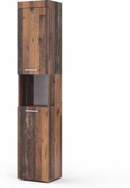 Mobiletto da bagno Luna Oldstyle Vicco in legno marrone stile rustico L: 37 cm, H: 190 cm, P: 28,6 cm