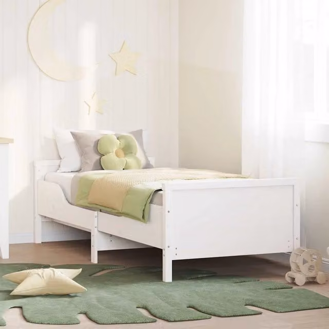 Struttura del letto-Giroletto-Rete del Letto Bianco 80 x 200 cm Legno multistrato 568842
