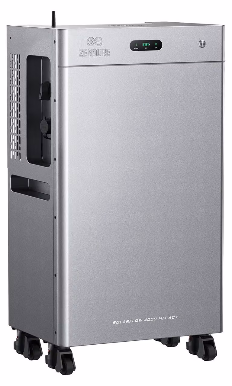 Sistema solare per balcone - 4000 W, tecnologia ibrida AC+, capacità di accumulo, sistema plug & play