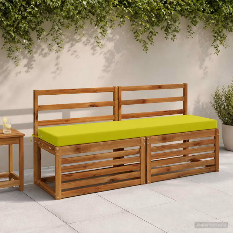 Cuscino per panchina vidaXL SOEST verde brillante in poliestere con rivestimento rimovibile e resistenza ai raggi UV
