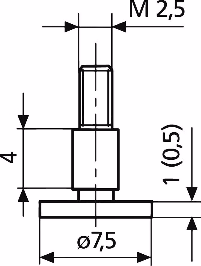 Inserto di misura a disco Mahr 7,5x1,0 mm