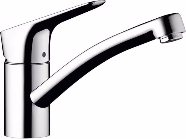Rubinetto da cucina fisso diagonale My Cube S HANSGROHE argento cromato lucido