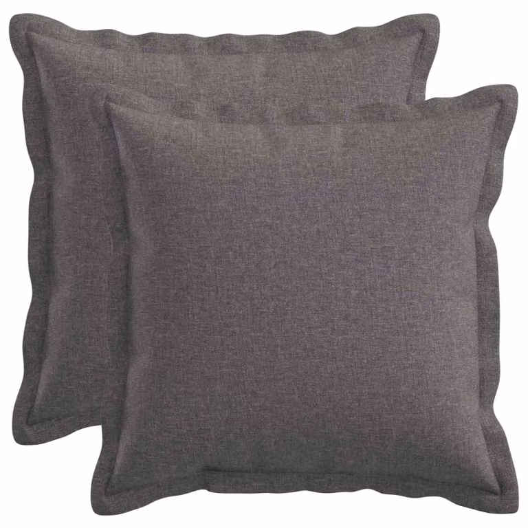 Set di 2 federe quadrate vidaXL HOUTEN Grigio Chiaro L/P: 40 x 40 cm