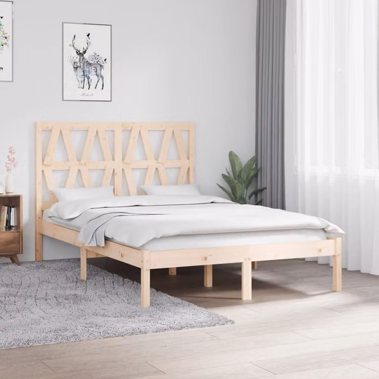 The Living Store Letto in legno massiccio di pino 120x200 cm