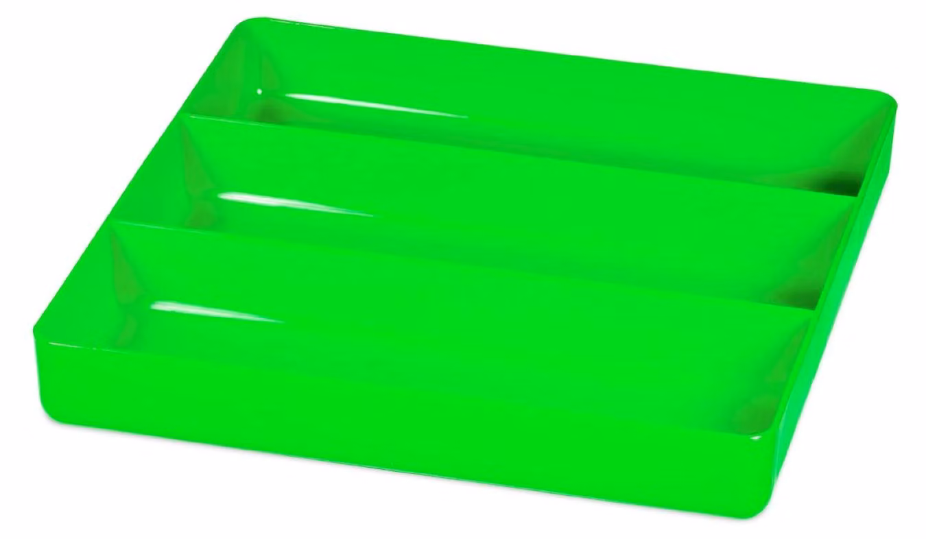 Cassetta portautensili Ernst, impilabile, verde, con 3 scomparti, ideale
