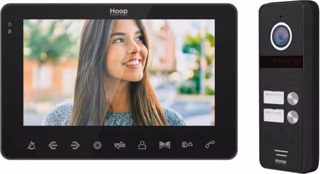Kit Videocitofono DPLUS con Monitor Interno e Unità Esterna TAG7WIFIB Nero