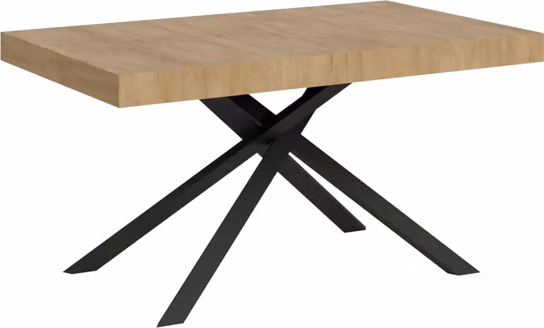 ITYHOME - Tavolo allungabile 140/400x90 cm Karida quercia natura gambe antracite