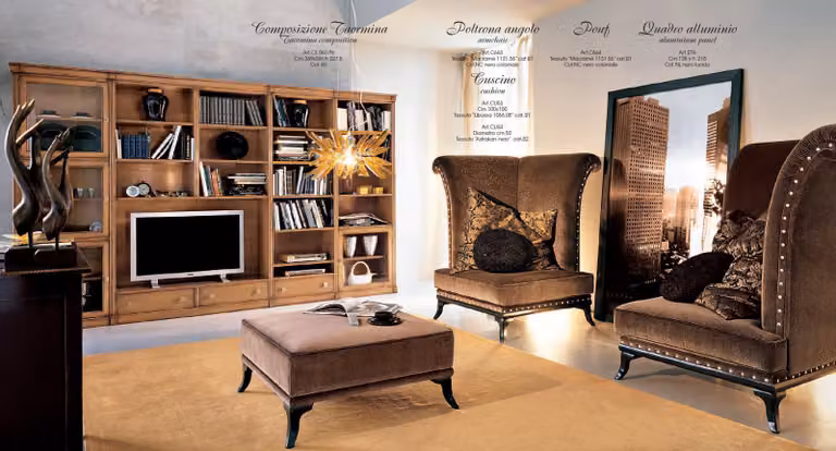 Luxus Set 3tlg. Design 2x Sessel Hocker Holz Wohnzimmerset Möbel Sofa Couch