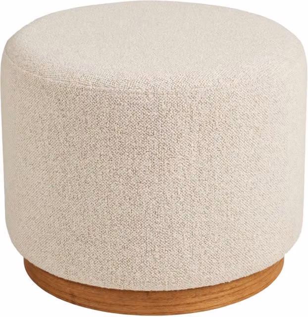 Daisy - Pouf rotondo in boucle' sabbia o50x41 cm
