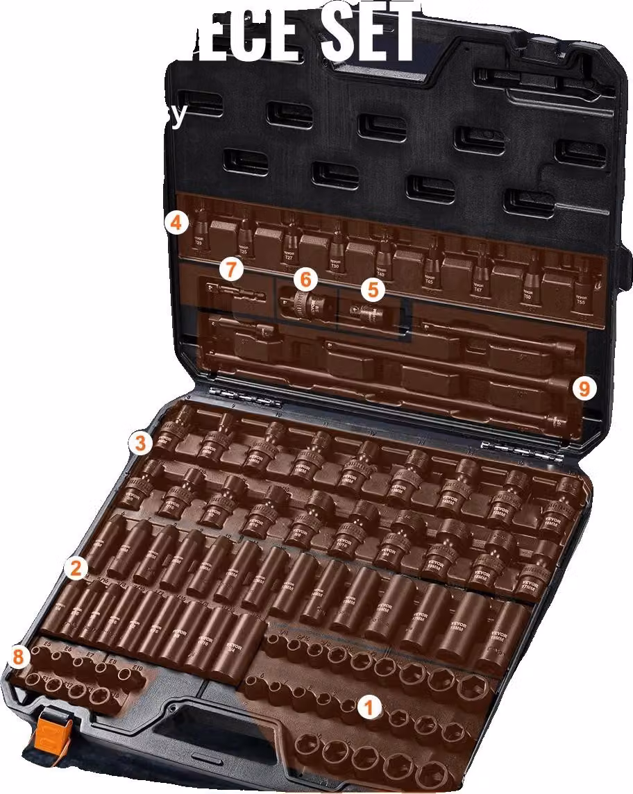 Set di viti a percussione, acciaio Cr-V Cr-Mo, set completo da 90 pezzi, Cr-Mo 90 pezzi