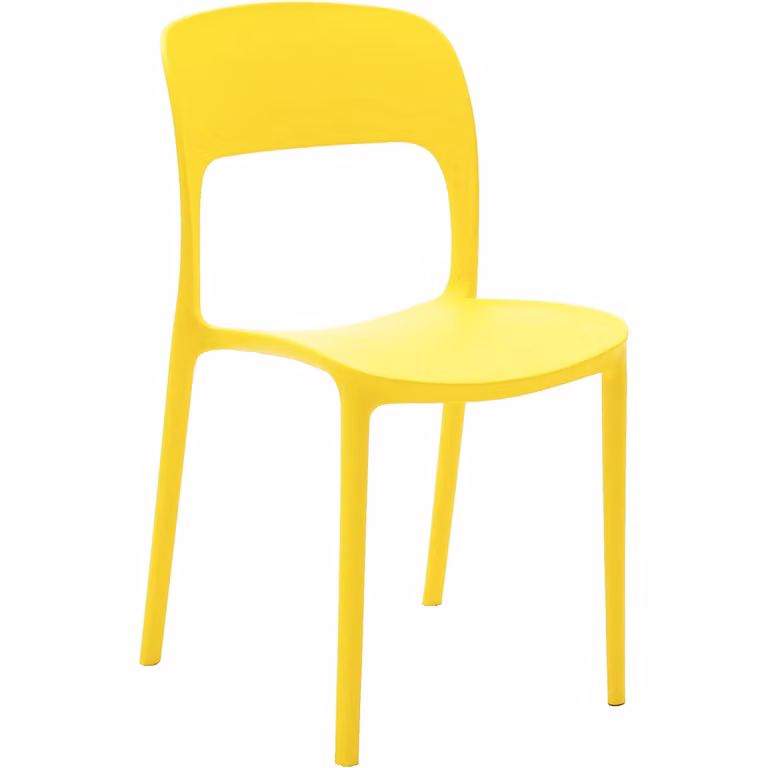 Set di 4 sedie SOUTH BEACH in polipropilene giallo
