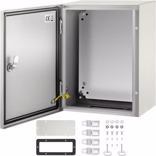 Scatola elettrica di distribuzione VEVOR in acciaio al carbonio IP65, L 40 cm x P 30 cm x H 20 cm
