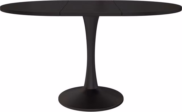 Tavolo da pranzo allungabile ovale 100/140x100x75 cm nero in MDF e ferro