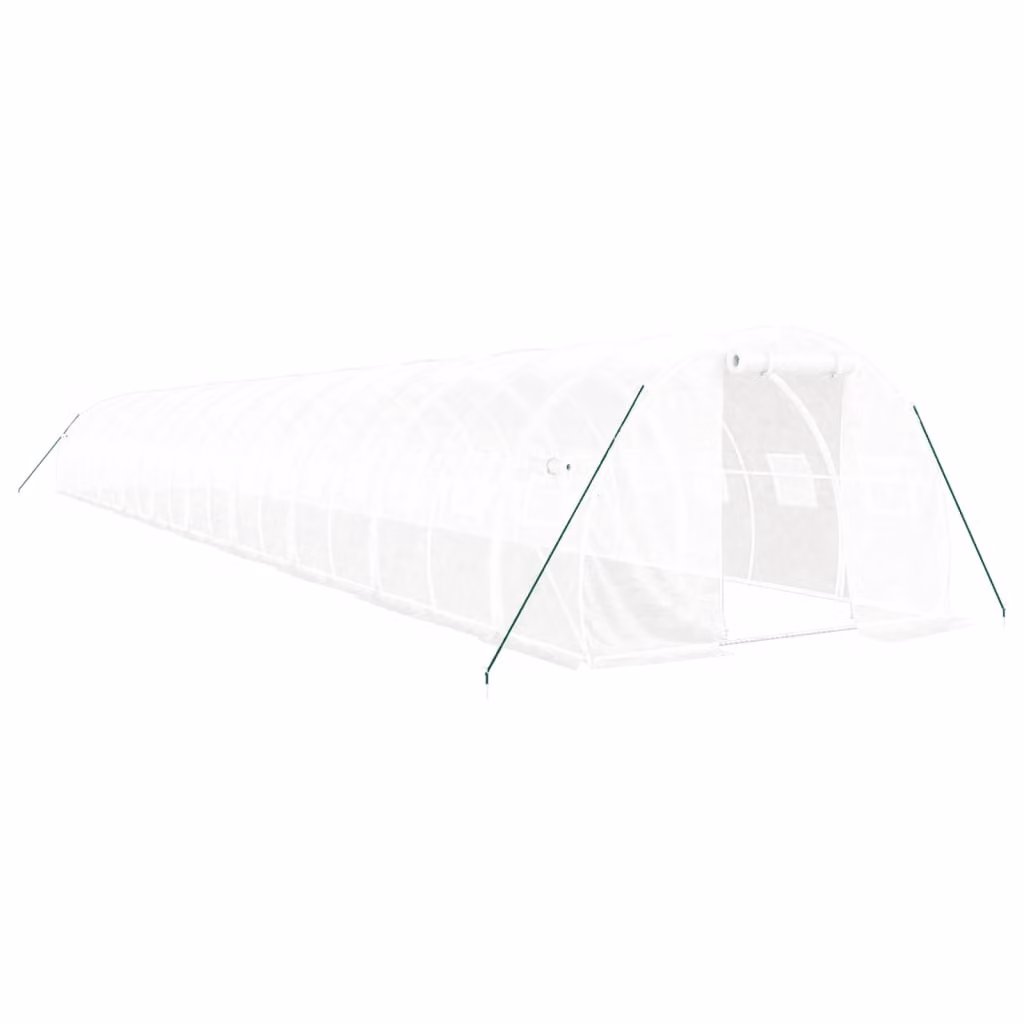 Serra con Telaio in Acciaio Bianco 60 m² 20x3x2 m