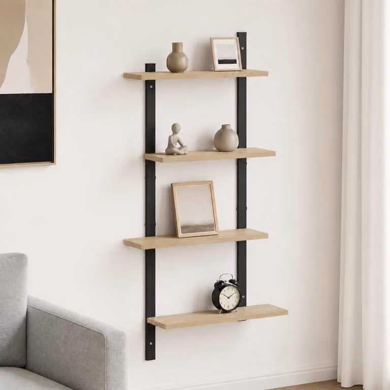 vidaXL Scaffale da parete Rovere Sonoma 61 x 13,5 x 105,5 cm