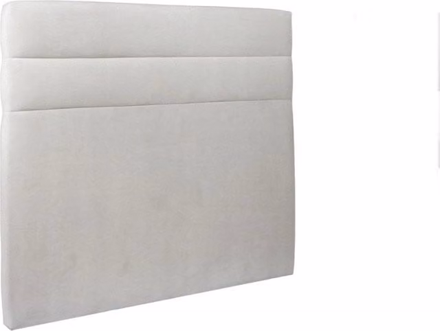 Testiera in tessuto velluto grigio chiaro con linee L135 cm