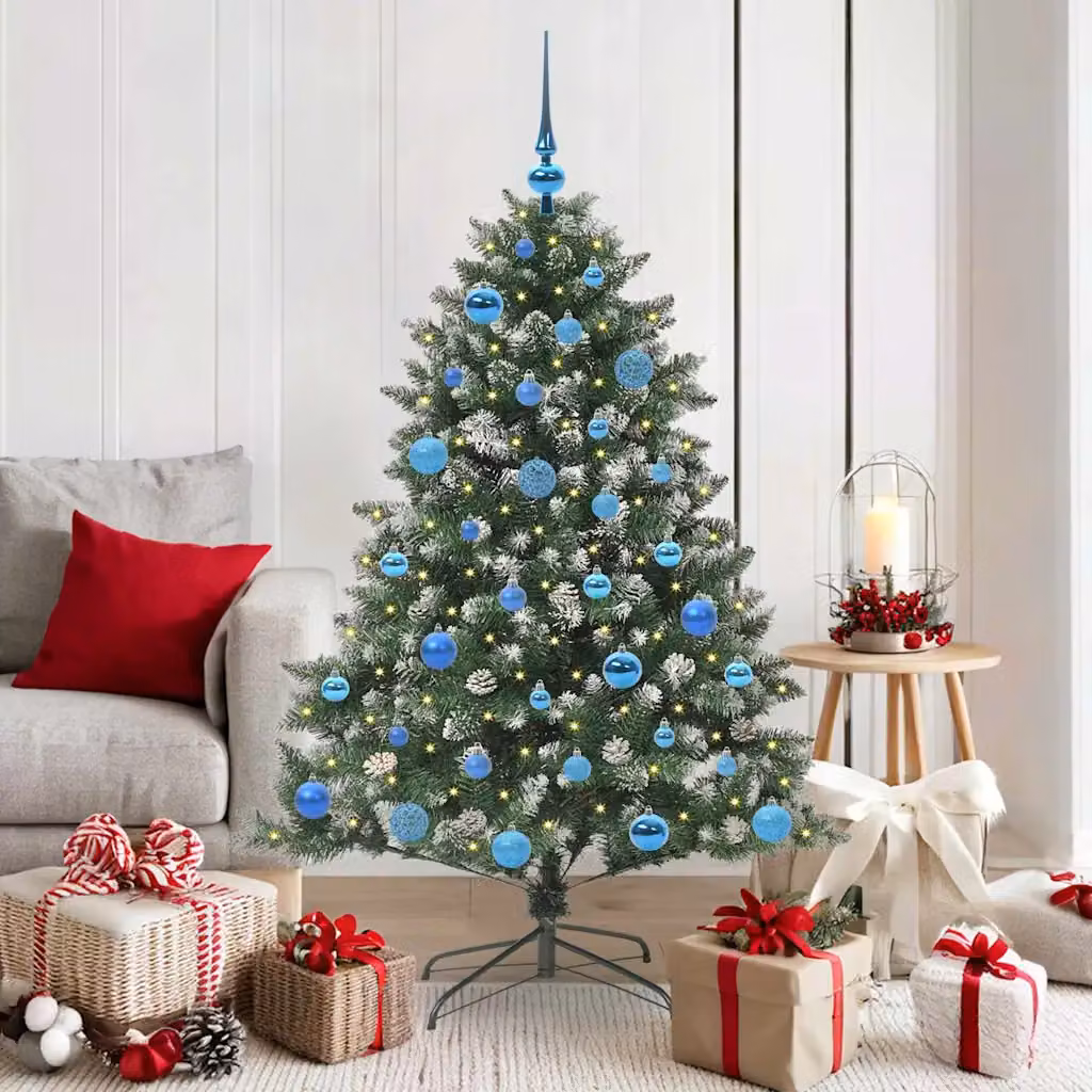 Albero di Natale artificiale da tavolo vidaXL Verde con luci LED bianco caldo, Altezza: 150 cm