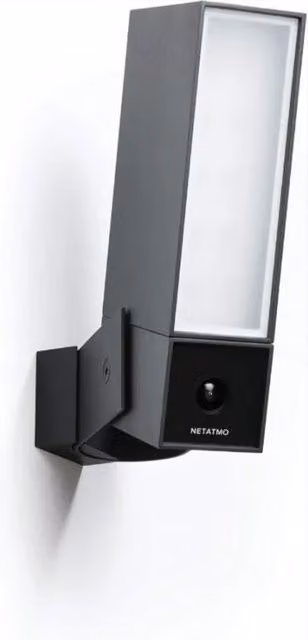 Telecamera di sorveglianza Wi-Fi esterna Netatmo Presence Pro con luce integrata e sensore di movimento, colore nero
