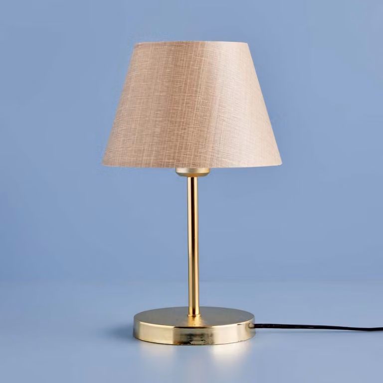 Opviq, AYD-3402, lampada da tavolo, 100 % tessuto, beige, 22 x 22 x 37 cm