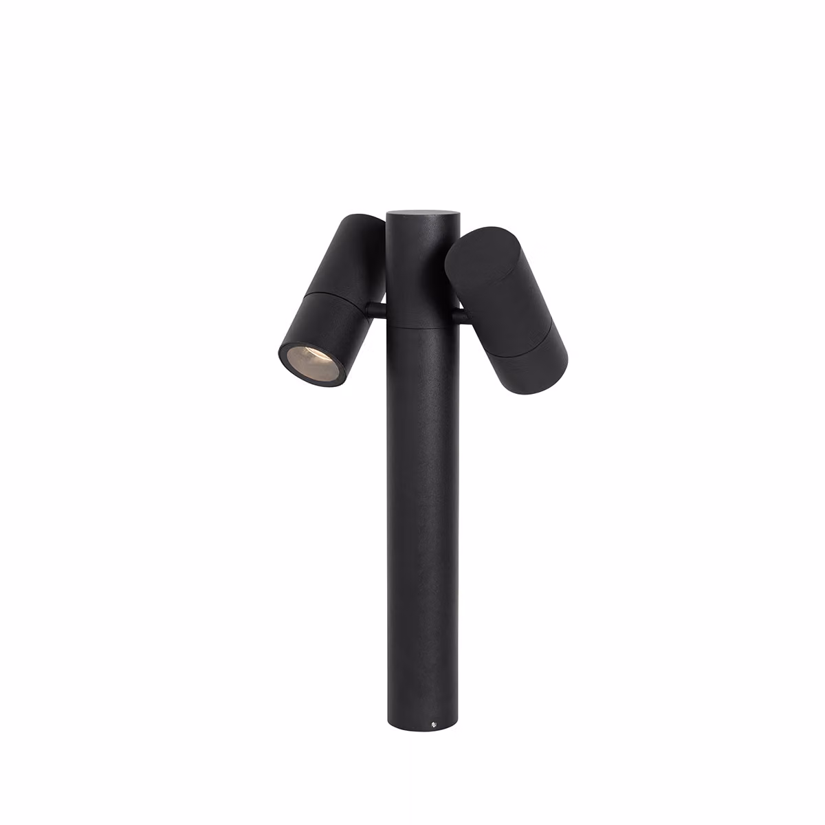 Lampada da esterno a colonna, nera, 50 cm, 2 luci, orientabile, modello Duo