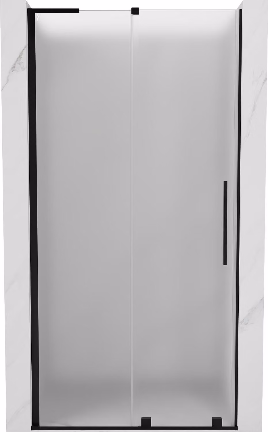Mexen Velar L porta doccia scorrevole 110 cm, smerigliata, nera - 871-110-003-31-70