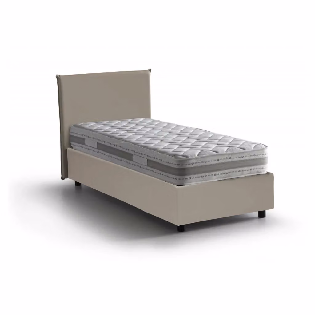 Letto Singolo Tashkent Talamo Italia con Materasso Incluso, Grigio, L/P/H: 80 x 190 cm – 2