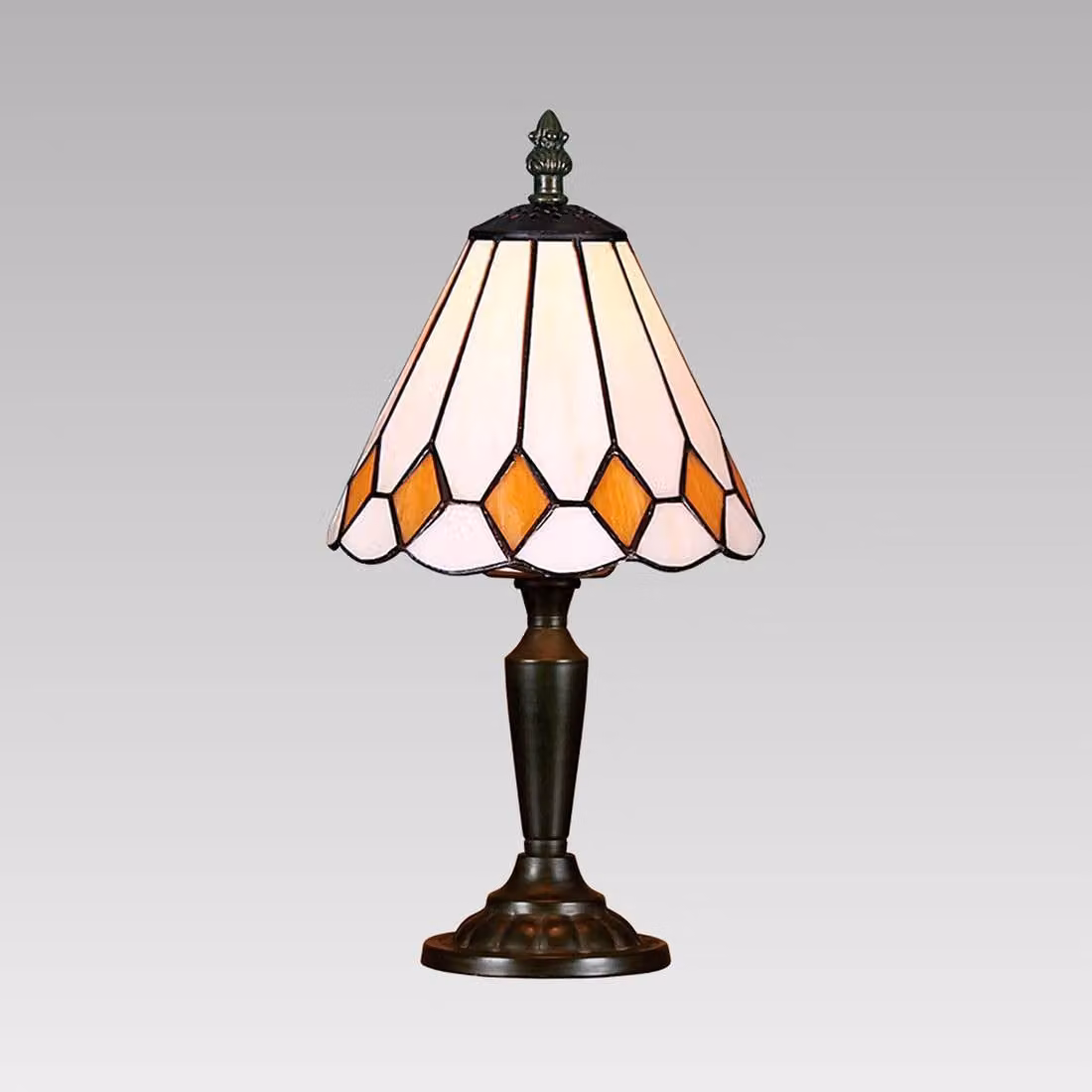 Lampada da tavolo TIFFANY 1xE14/40W marrone antico con interruttore