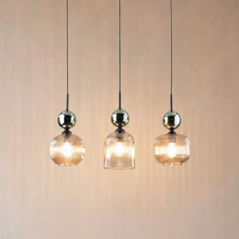 Lampada a sospensione Sophia TK Lighting, dimmerabile, Verde, Soggiorno / Sala da pranzo, Vetro, Moderno, Lampada a sospensione