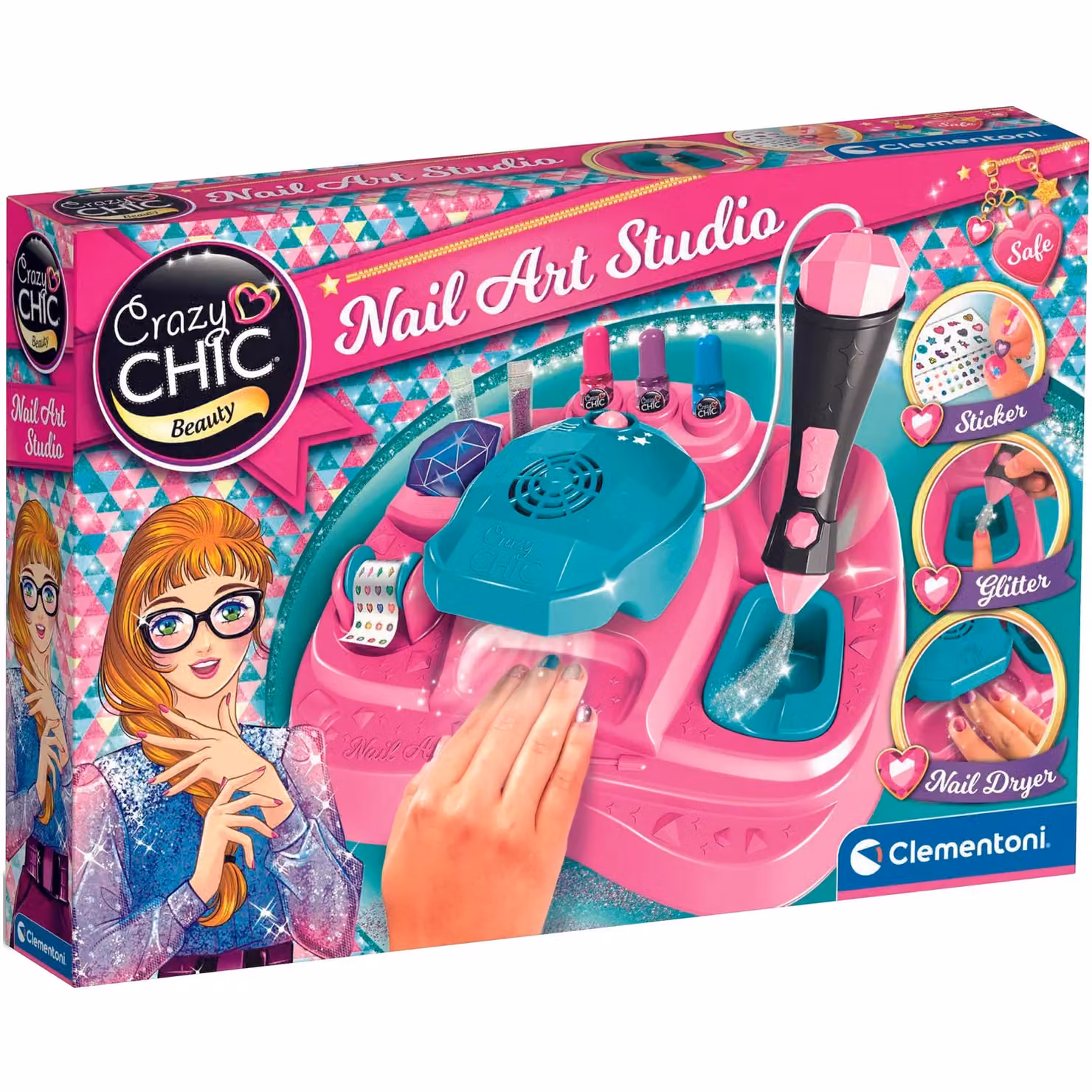 Clementoni Crazy Chic Nail Art Studio per bambini dai 6 anni in su