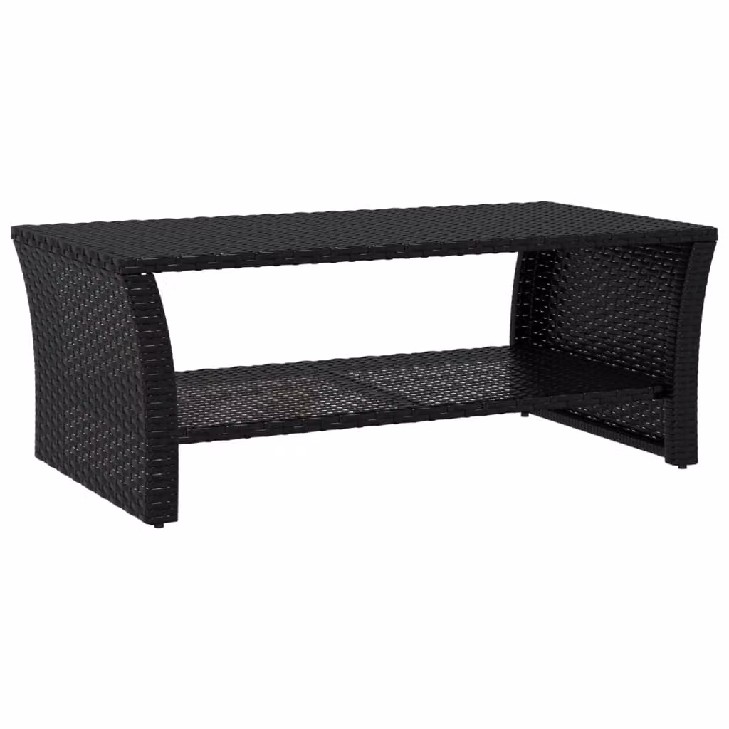 Tavolino Nero 100x50x40 cm in Polyrattan