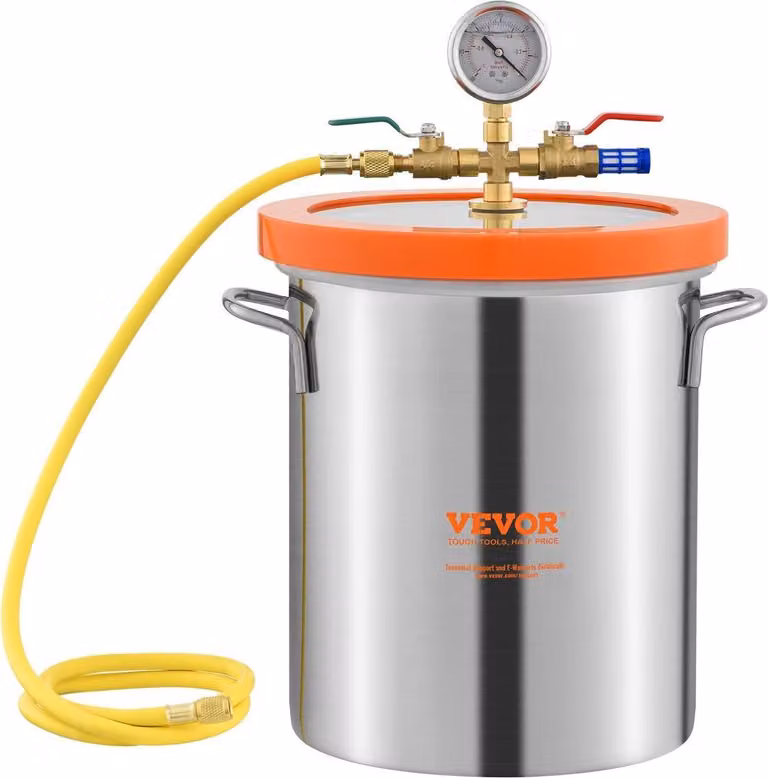 Camera a vuoto Coperchio in vetro temperato Camera di degassificazione a vuoto da 11,4 L Silicone