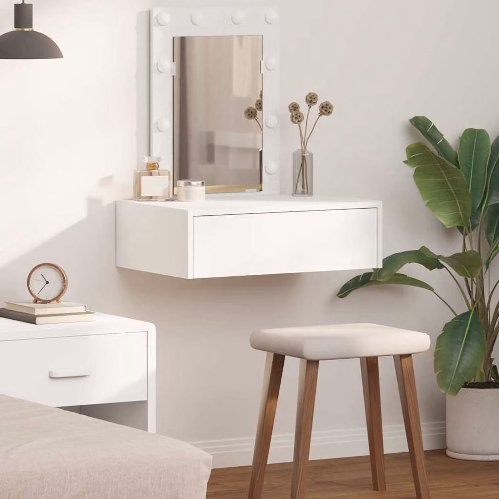 vidaXL Tavolo da Trucco Moderno Bianco in MDF L/P/H: 60 x 40 x 70 cm