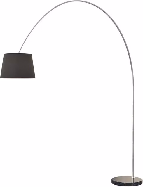 Piantana Contemporanea Turning Marmo Nero Diffusore Nero 1 Luce E27
