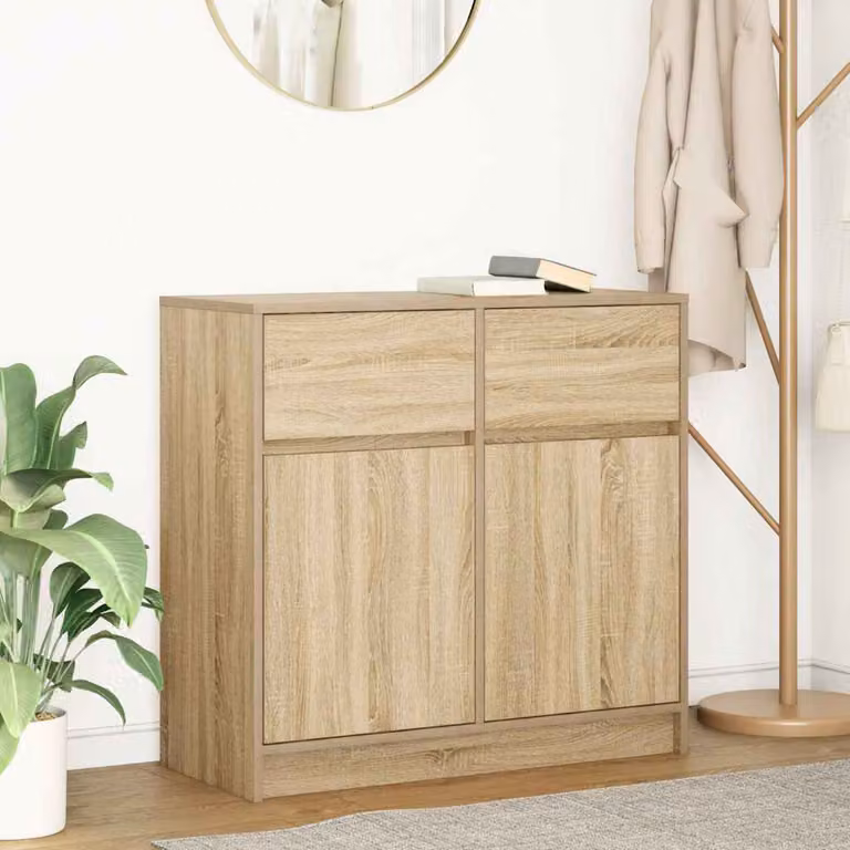 Credenza con cassetto vidaXL in Rovere Sonoma marrone, L 80 cm x P 34 cm x H 76 cm