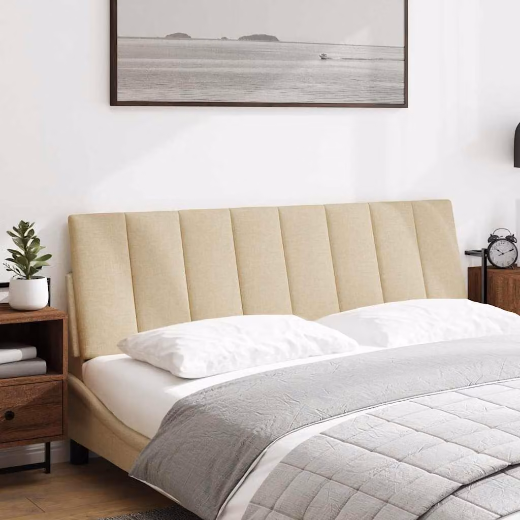 vidaXL Cuscino Testiera Hanko Crema 160 cm in Tessuto