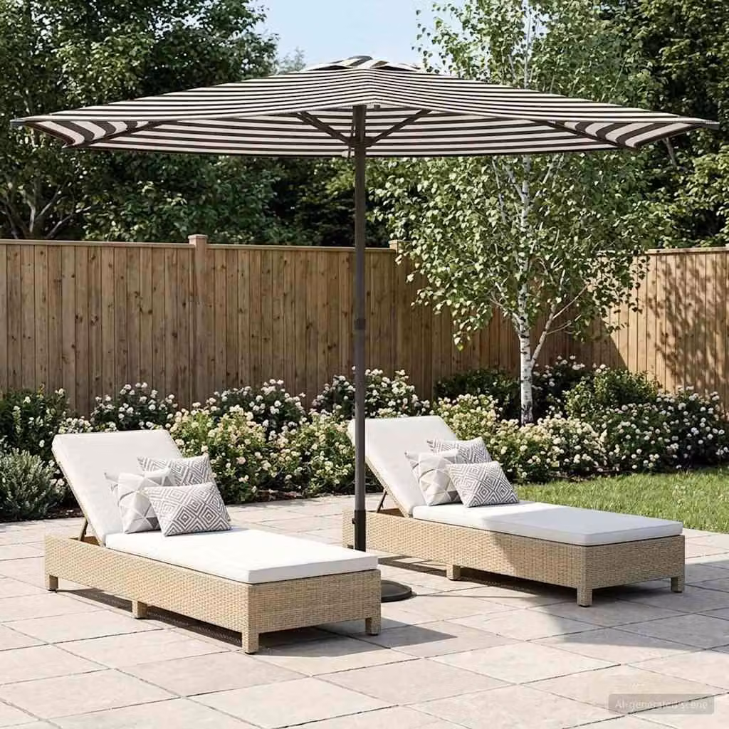 Maison Exclusive - Ombrellone da giardino rettangolare, 2,7 x 2,7 m, in poliestere