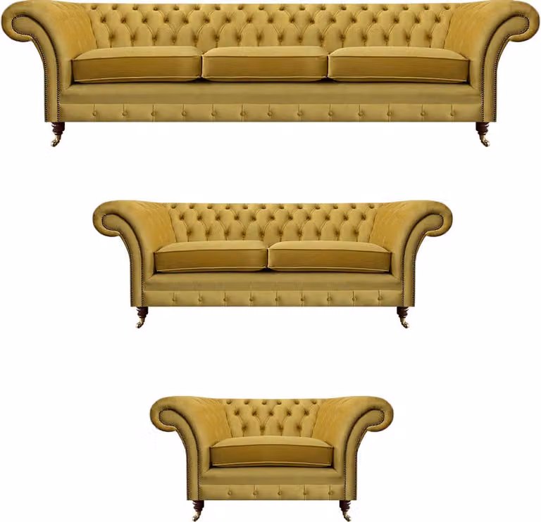 Sofagarnitur Luxus Set 3tlg Polstermöbel Einrichtung Chesterfield Couchen 3+2+1