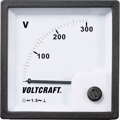 Voltcraft AM-72x72/300V Misuratore analogico da pannello AM-72x72/300V 300 V a bobina mobile (AM-72x72/300V)