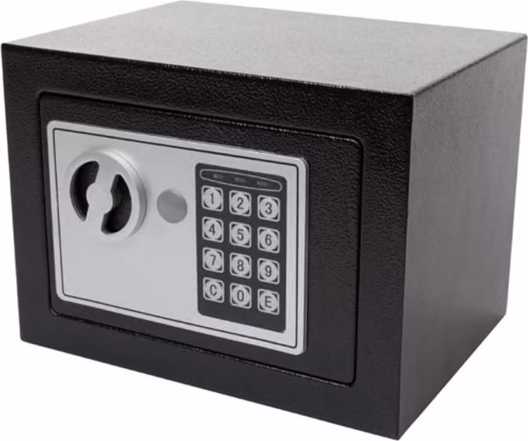 Cassaforte elettronica - 17 X 23 X 17 cm - 4,6 L - Nera