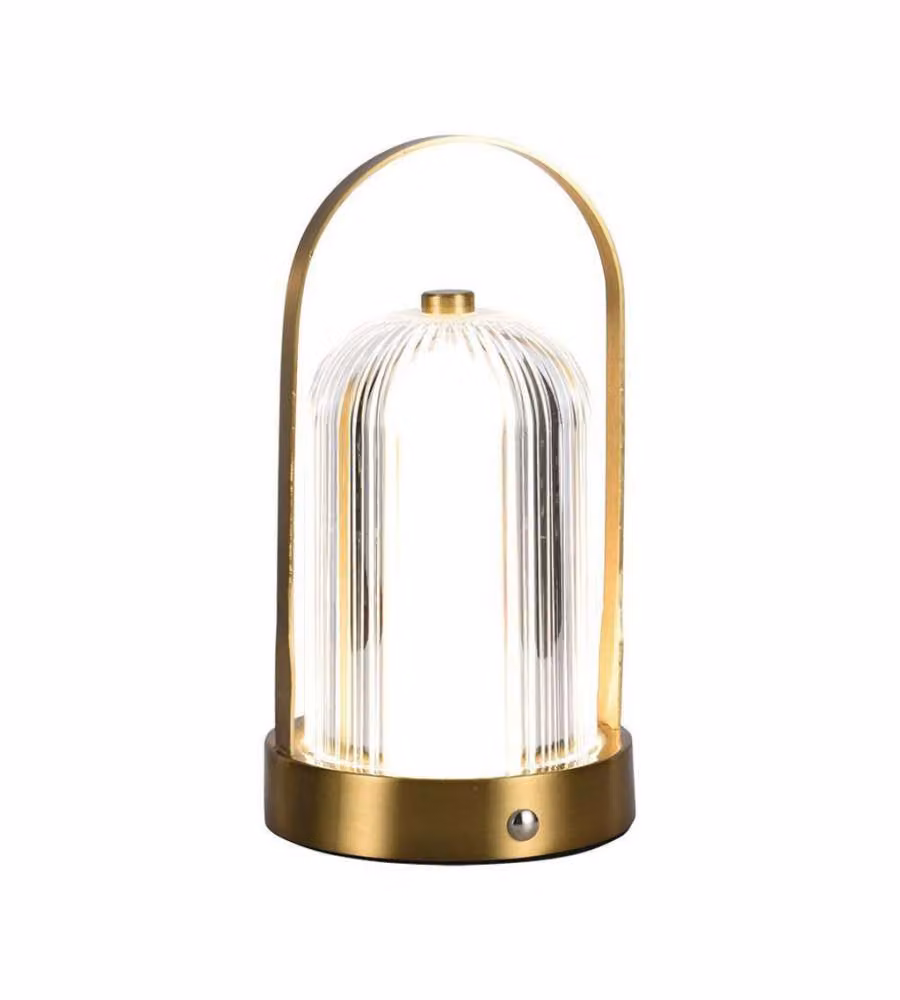 V-TAC Lampada LED da Tavolo 1W 120*190 Colore Oro francese  Ricaricabile con USB C Touch Dimmerabile 3in1