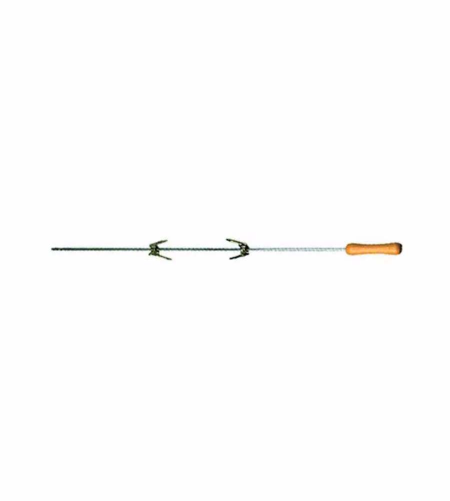 Ompagrill Spiedo a Mano 80 cm Acciaio Inossidabile con 2 Forchette